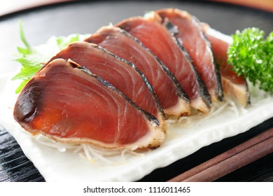 Seared Skipjack Tuna Slices.