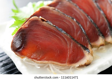 Seared Skipjack Tuna Slices.