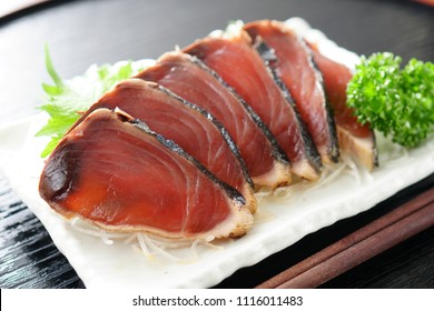 Seared Skipjack Tuna Slices.