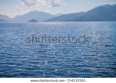 Image, Stock Photo Mountain lake with cristal clear water in the alps