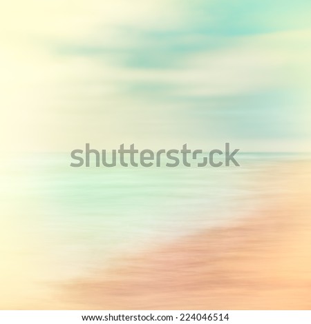 A seascape abstract made with panning motion combined with long exposure.  Image displays soft contrast with split-toned colors.