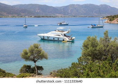 Seascape Cost Of The Poros Island, Love Bay, Greece, June 10th 2018. Horizontal