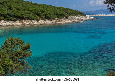 Seascape of Emblisi Fiskardo Beach, Kefalonia, Ionian islands, Greece