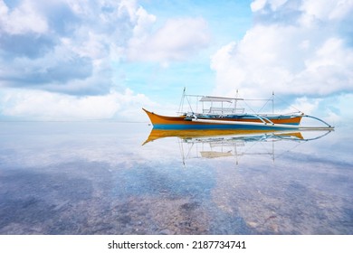 Seascape With Philippines Traditional Fishing Boat.