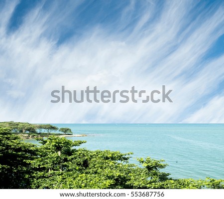 Similar – Sea waves breaking against cliff