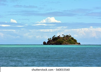 Seascape Of A Tropical Remote Island In The Yasawa Islands Group, Fiji. The Island Was Used As One Of The Movie Locations The Famous 1980 American Romantic Adventure Drama Film, The Blue Lagoon.