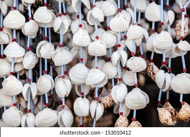 Seashell Decorations And Souvenirs At Market In Mamallapuram, Tamil Nadu, India