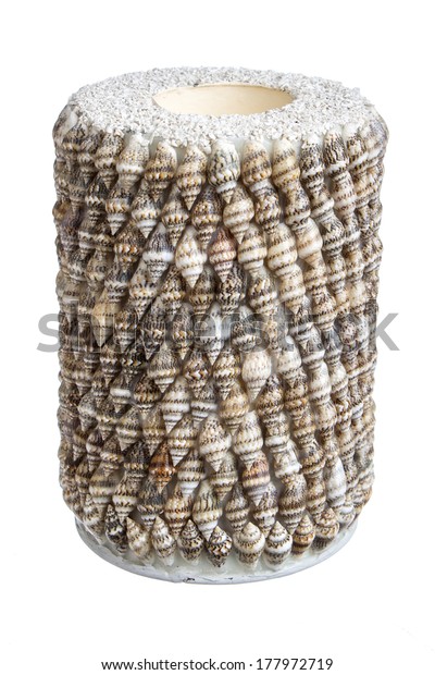 Seashell Vase Isolated On White Background Stock Photo Edit Now