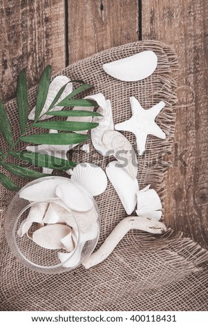 Similar – Image, Stock Photo Green Wellness with Massage Compress Herbs Ball and Flowers