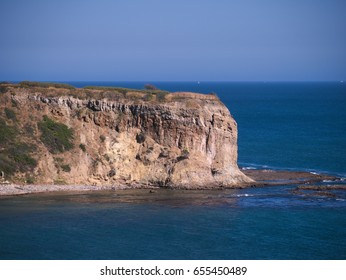 Seashore cliffs.