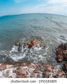 Seashore With Ruins In The Water In Sokhumi