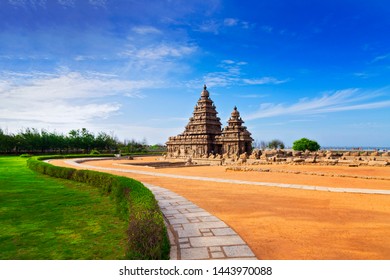 Seashore Temple At Mahabalipuram, Tamil Nadu, India.