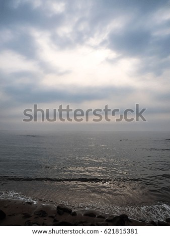 Similar – Grey morning Beach