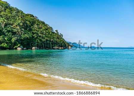 Seaside beach landscape and beautiful  coastline with sea waves