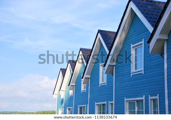 Seaside Cottage New House Rent Row Stock Photo Edit Now 1138533674