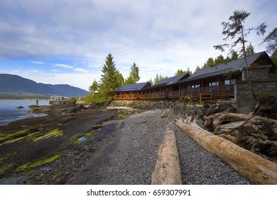 Seaside Cottages On Remote Beach, Vancouver Island, Canada