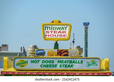Seaside Heights, NJ 05-21-2022 Midway Steak House on the Boardwalk of Seaside Heights