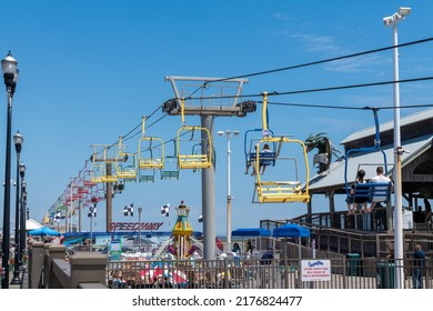 Seaside Heights, NJ July 04-2022 Skyride At Casino Pier In Seaside Heights 
