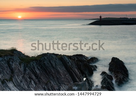 Seaside landscape of Bangor at dawn, Northern Ireland, County Down
