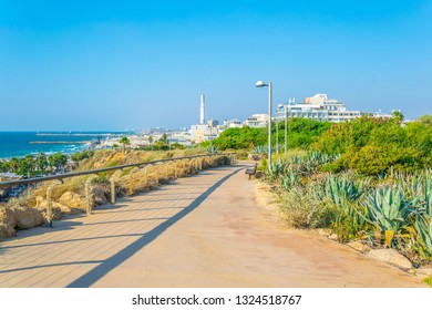 Seaside Promenade At Independence Park At Tel Aviv, Israel