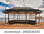 The seaside The Promenade New Brighton in Wallasey, England under blue cloudy sky