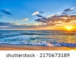               Seaside Sunset over the beaches of Australia           