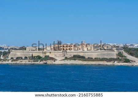 Seaside view of Valetta Harbor in Malta Stock fotó © 