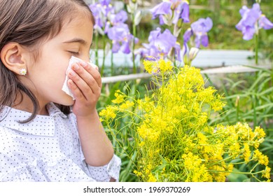 Seasonal Allergy In A Child. Coryza. Selective Focus. People