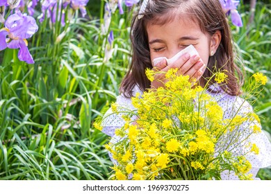 Seasonal Allergy In A Child. Coryza. Selective Focus. People