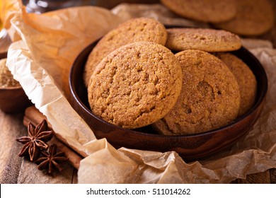 Seasonal cinnamon snickerdoodle cookies with tea in rustic setting - Powered by Shutterstock