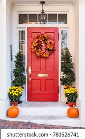 Seasonal Fall Themed Front Door