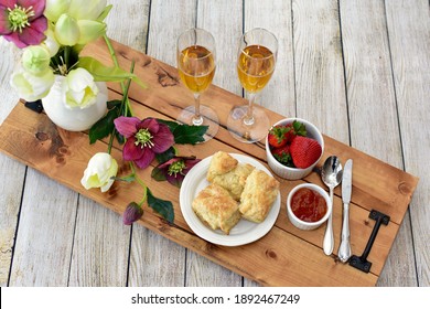 Seasonal Spring Tea Time For Mother's Day Brunch Or Easter Celebration