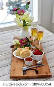 Seasonal Spring Tea Time For Mother's Day Brunch Or Easter Celebration