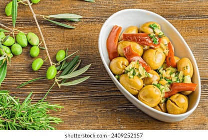 Seasoned Olives and Olive Branches" - Powered by Shutterstock