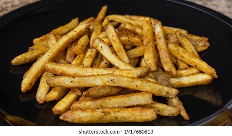 Seasoned Potato Fries Cooked In A Air Fryer