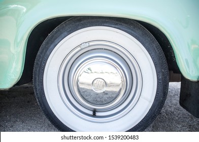 Seat 600 Restored With Whitewall Tire. Closeup