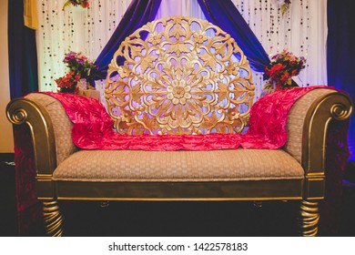 Seat For Indian Wedding Couples, Half Saree Event And Other Occasions - Image