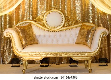 Seat For Indian Wedding Couples, Half Saree Event And Other Occasions - Image