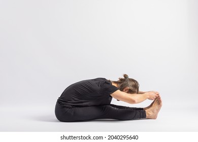 Seated Pincer Pose. Yoga Posture (Asana)