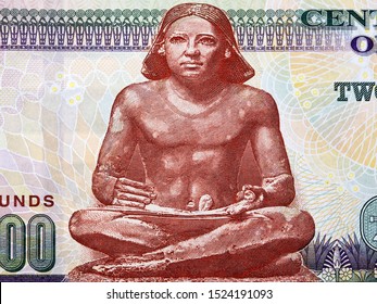 Seated Scribe A Portrait From Egyptian Pounds
