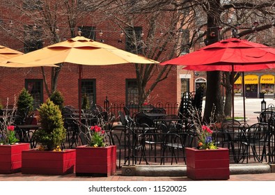 Seating At An Outdoor Cafe