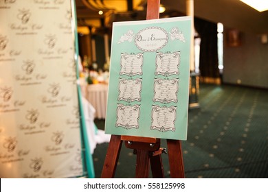 Seating plan for the wedding guests