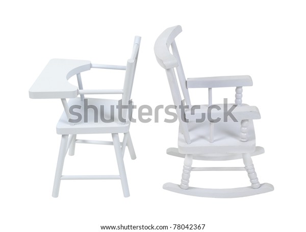 Seating Stages Life Shown By Wooden Technology Objects Stock Image