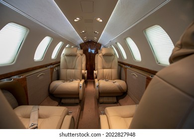 seats inside a luxury jet