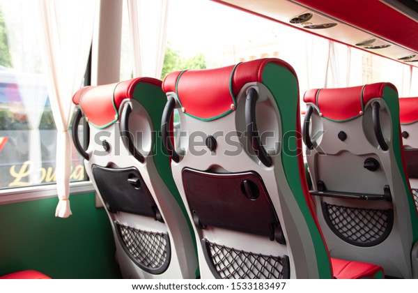 Seats on the bus. Public transport . Carriage\
of passengers.