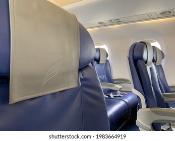 Seats On Embraer ERJ170LR Of Eastern Airways. Gibraltar, 31st May 2021