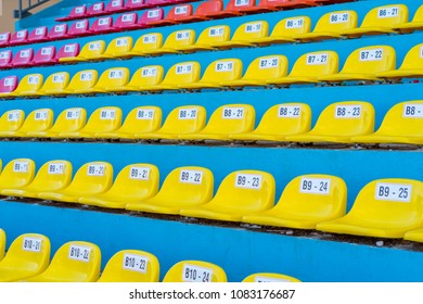 Seats at the stadium. stadium chairs