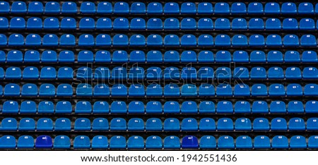 Seats at the stadium. shallow depth of field.