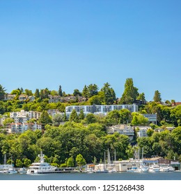 Seattle Coastal Houses And Boats In Union Lake