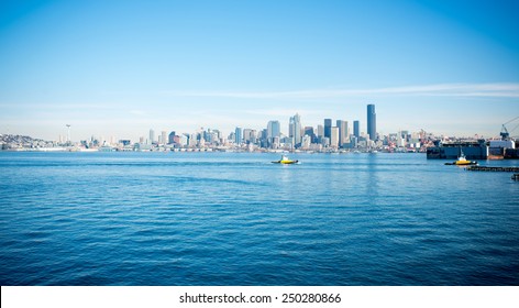 Seattle Downtown View From Across Elliott Bay